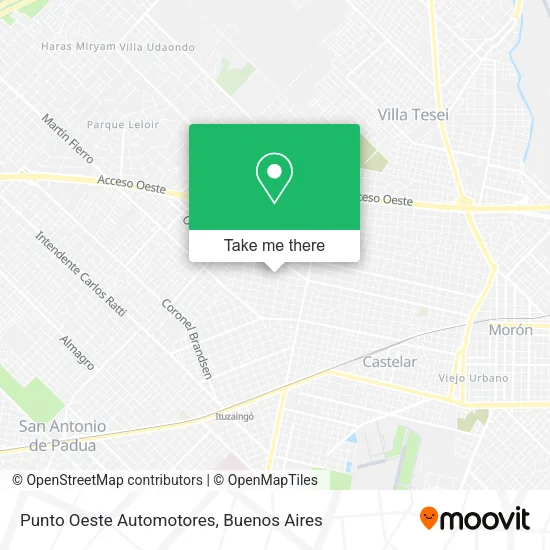 Punto Oeste Automotores map