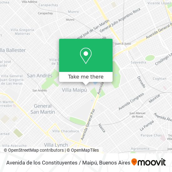 Avenida de los Constituyentes / Maipú map