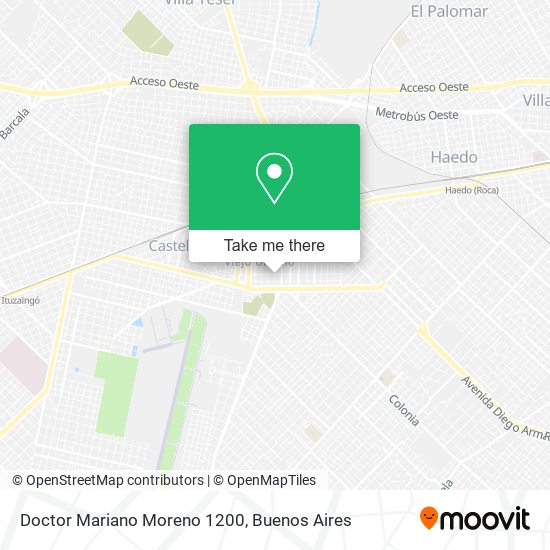 Doctor Mariano Moreno 1200 map