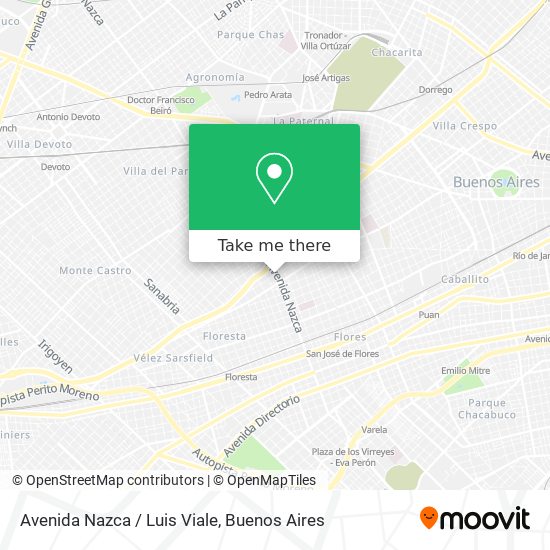 Mapa de Avenida Nazca / Luis Viale