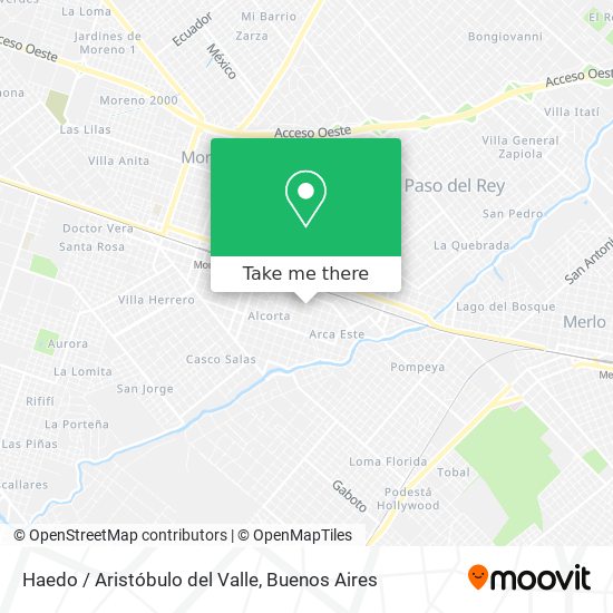 Haedo / Aristóbulo del Valle map