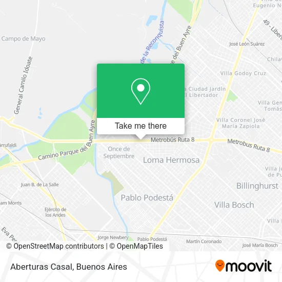 Aberturas Casal map