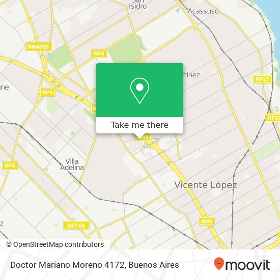 Doctor Mariano Moreno 4172 map