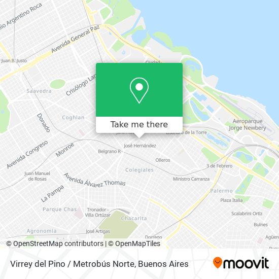 Virrey del Pino / Metrobús Norte map