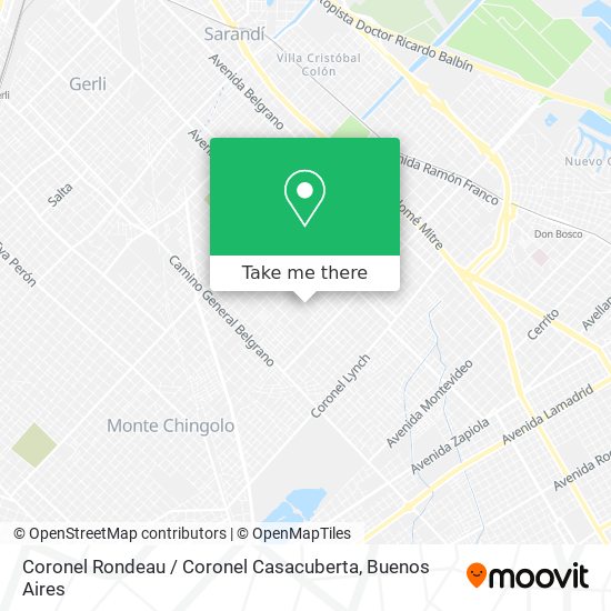 Mapa de Coronel Rondeau / Coronel Casacuberta