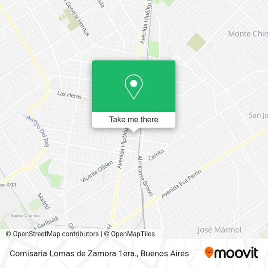 Mapa de Comisaria Lomas de Zamora 1era.