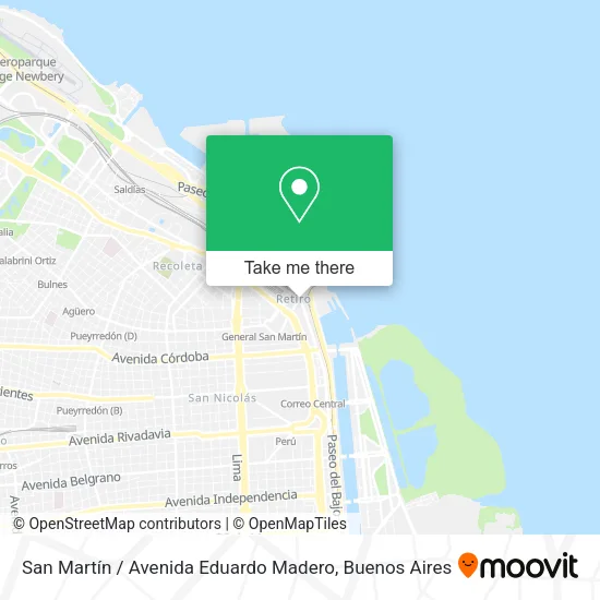Mapa de San Martín / Avenida Eduardo Madero