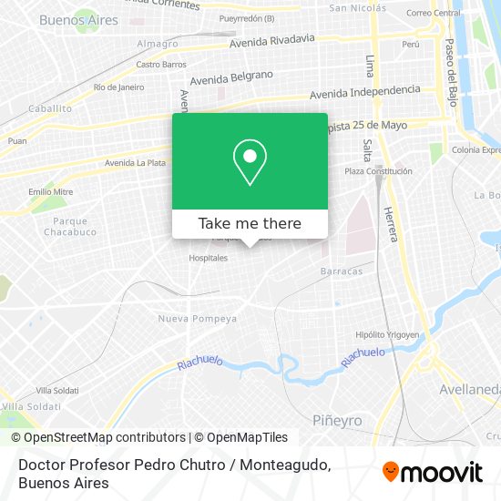 Doctor Profesor Pedro Chutro / Monteagudo map