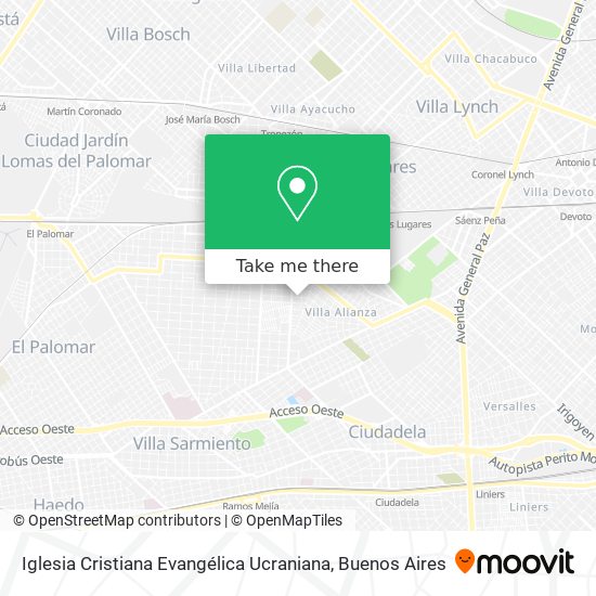 Mapa de Iglesia Cristiana Evangélica Ucraniana