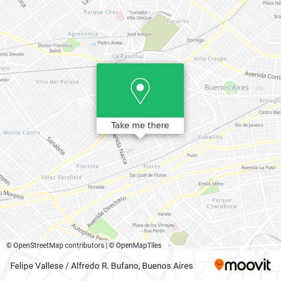 Felipe Vallese / Alfredo R. Bufano map
