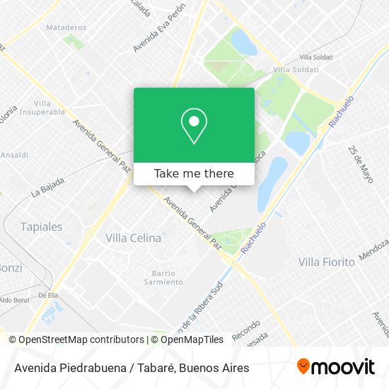 Mapa de Avenida Piedrabuena / Tabaré