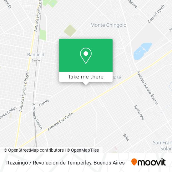 Ituzaingó / Revolución de Temperley map