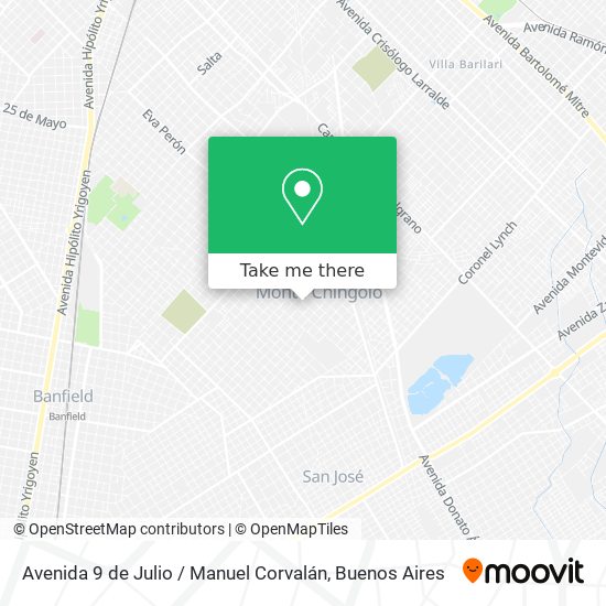 Avenida 9 de Julio / Manuel Corvalán map