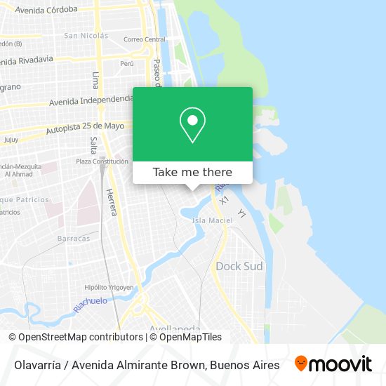 Olavarría / Avenida Almirante Brown map