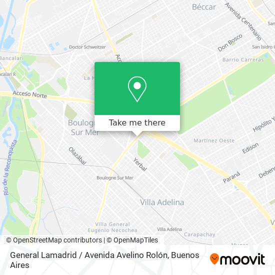 Mapa de General Lamadrid / Avenida Avelino Rolón