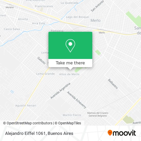 Alejandro Eiffel 1061 map