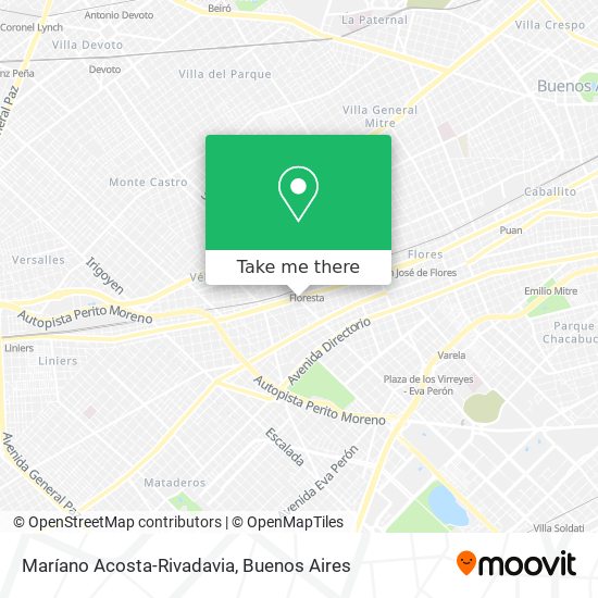 Maríano Acosta-Rivadavia map