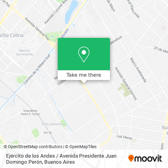 Ejército de los Andes / Avenida Presidente Juan Domingo Perón map