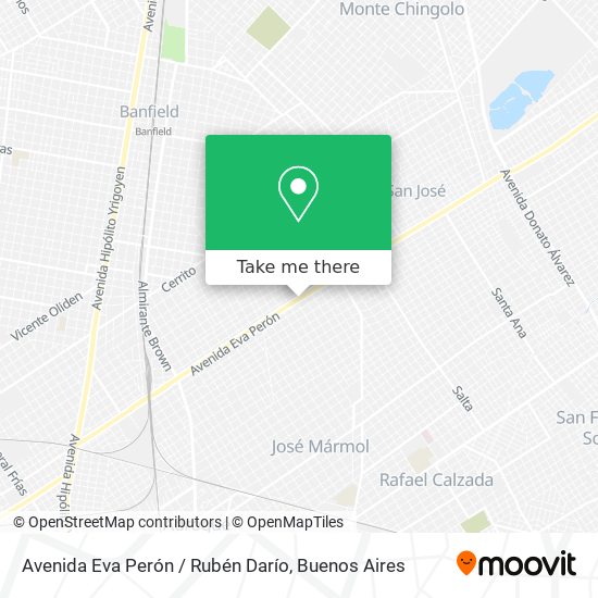 Avenida Eva Perón / Rubén Darío map