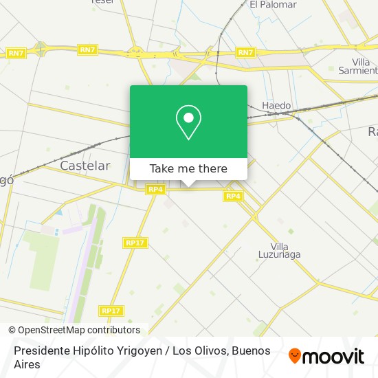 Mapa de Presidente Hipólito Yrigoyen / Los Olivos