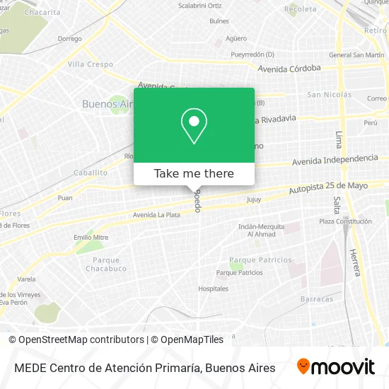 Mapa de MEDE Centro de Atención Primaría