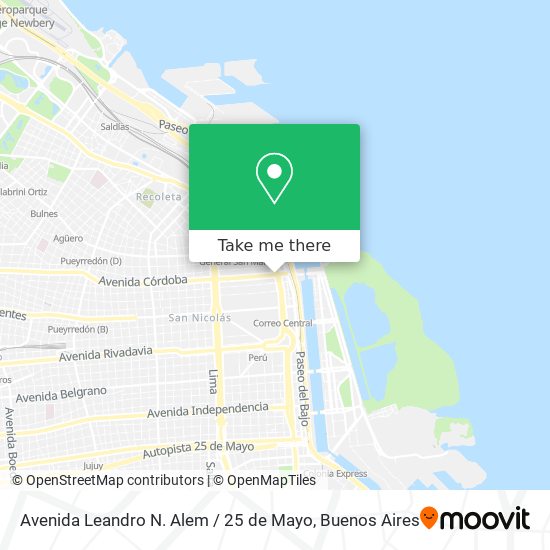 Avenida Leandro N. Alem / 25 de Mayo map