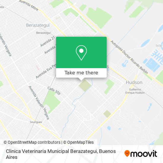 Mapa de Clinica Veterinaria Municipal Berazategui