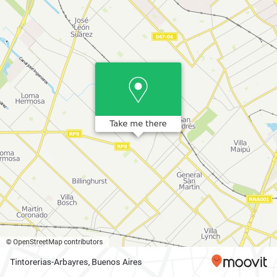 Tintorerias-Arbayres map