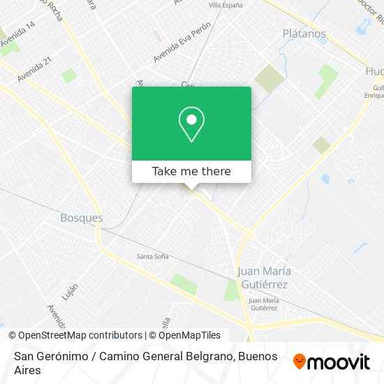 San Gerónimo / Camino General Belgrano map