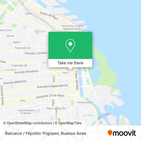 Balcarce / Hipólito Yrigoyen map