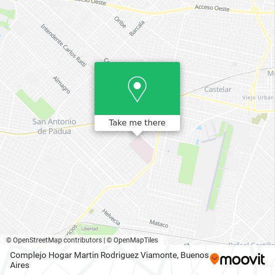 Mapa de Complejo Hogar Martin Rodriguez Viamonte