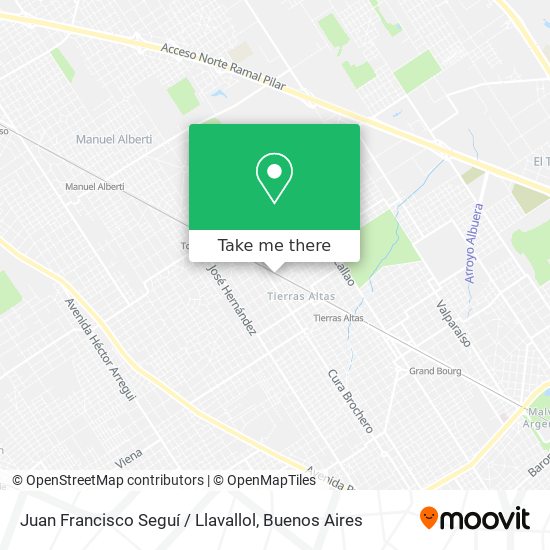 Juan Francisco Seguí / Llavallol map