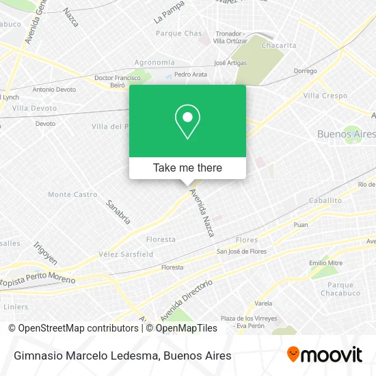 Mapa de Gimnasio Marcelo Ledesma