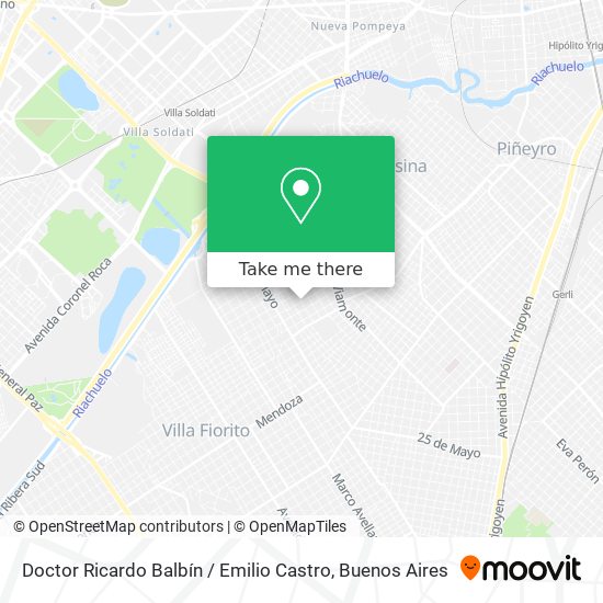 Doctor Ricardo Balbín / Emilio Castro map