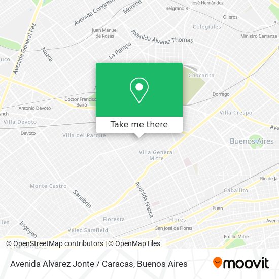 Mapa de Avenida Alvarez Jonte / Caracas