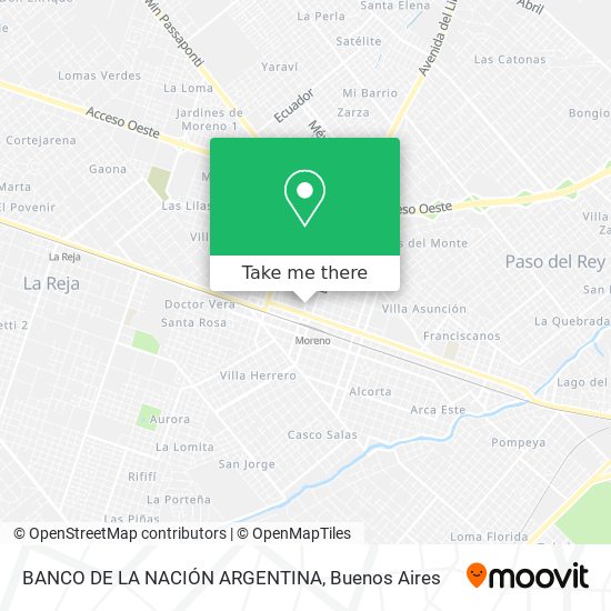 BANCO DE LA NACIÓN ARGENTINA map