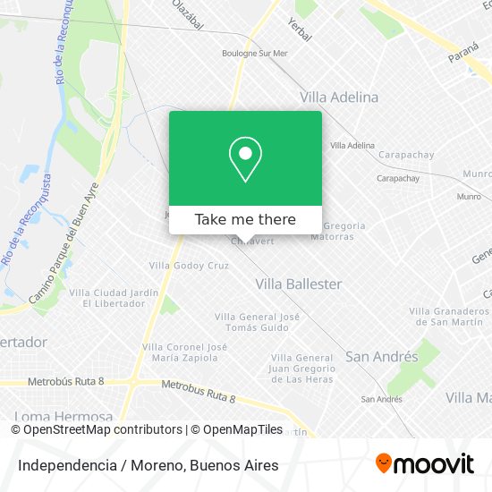 Independencia / Moreno map
