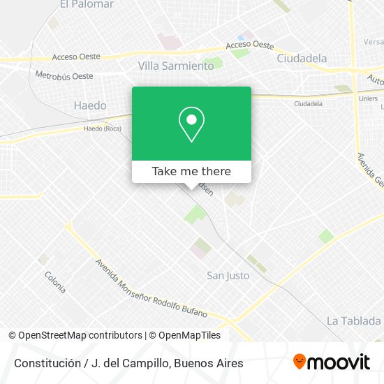 Constitución / J. del Campillo map