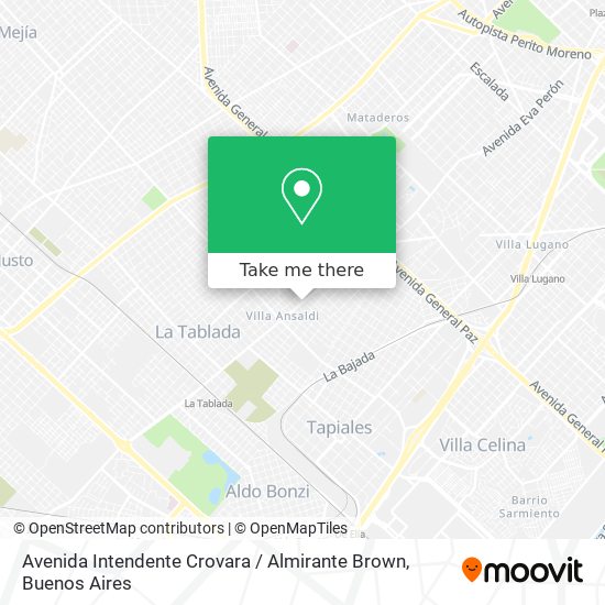 Mapa de Avenida Intendente Crovara / Almirante Brown