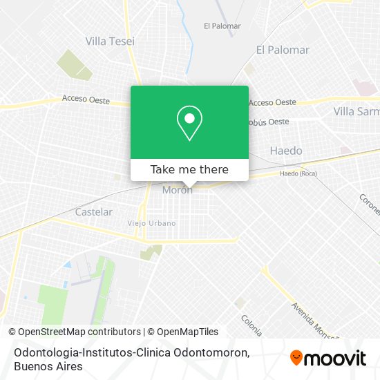 Odontologia-Institutos-Clinica Odontomoron map