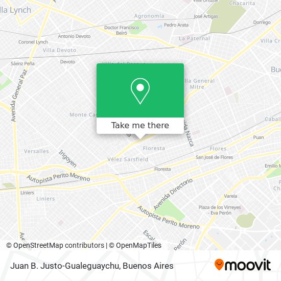 Juan B. Justo-Gualeguaychu map