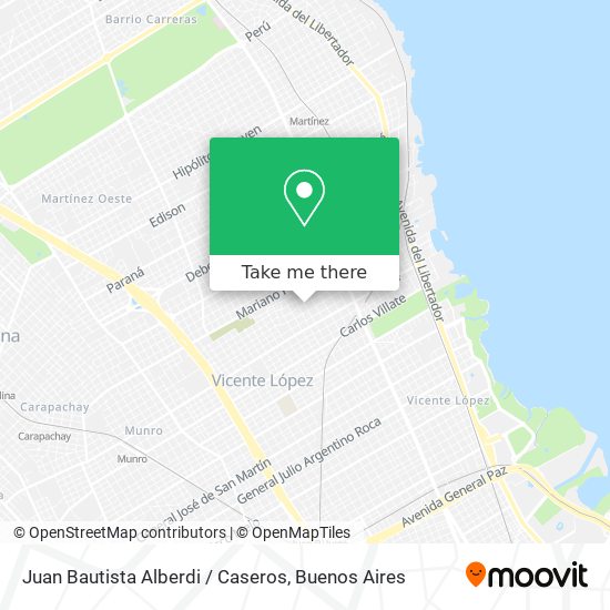Juan Bautista Alberdi / Caseros map