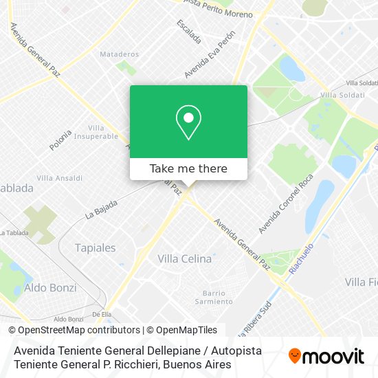 Avenida Teniente General Dellepiane / Autopista Teniente General P. Ricchieri map