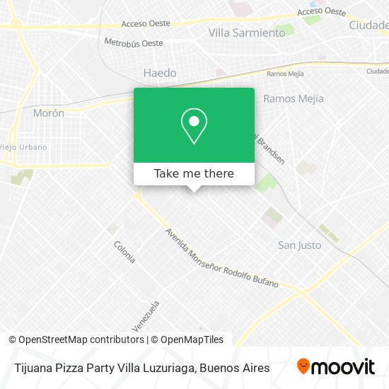 Tijuana Pizza Party Villa Luzuriaga map
