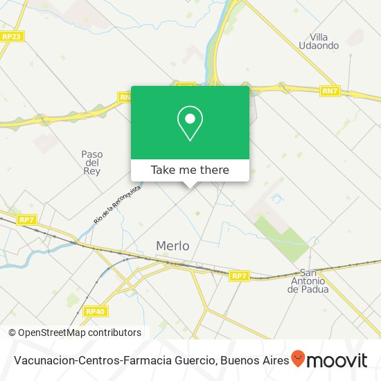 Vacunacion-Centros-Farmacia Guercio map