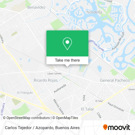 Carlos Tejedor / Azopardo map