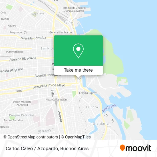 Carlos Calvo / Azopardo map