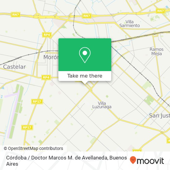 Córdoba / Doctor Marcos M. de Avellaneda map