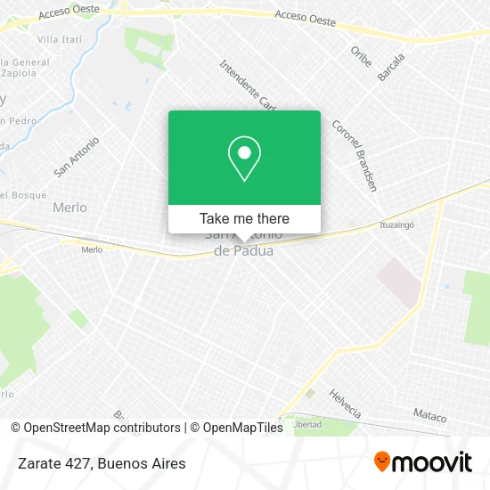 Zarate 427 map