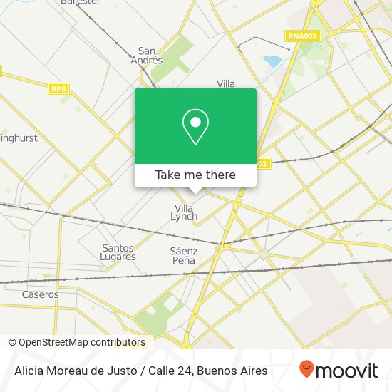 Alicia Moreau de Justo / Calle 24 map